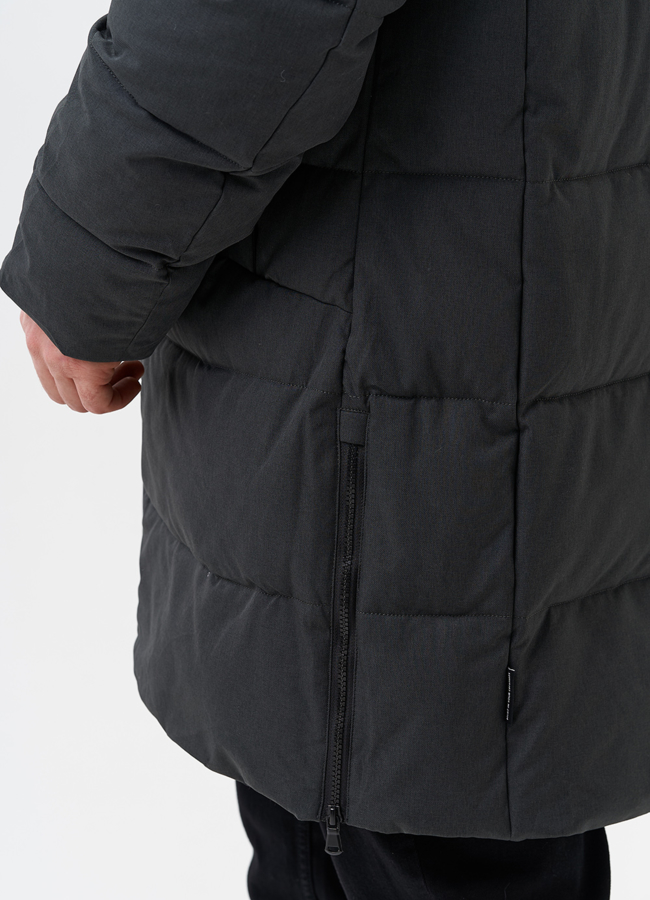 Мужской пуховик с капюшоном  модель № 28268 универмаг малина