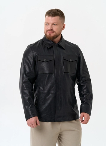 Мужская куртка из натуральной кожи фото