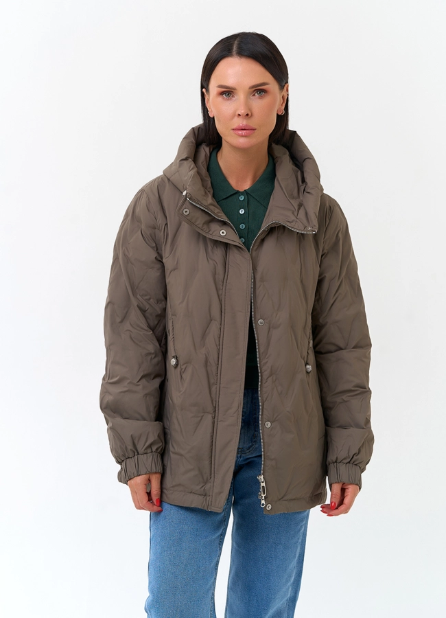 Женская куртка с капюшоном модель № 33843 универмаг малина фото