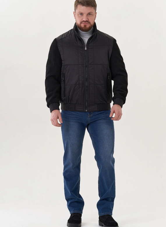 Мужская куртка "бомбер" черного цвета