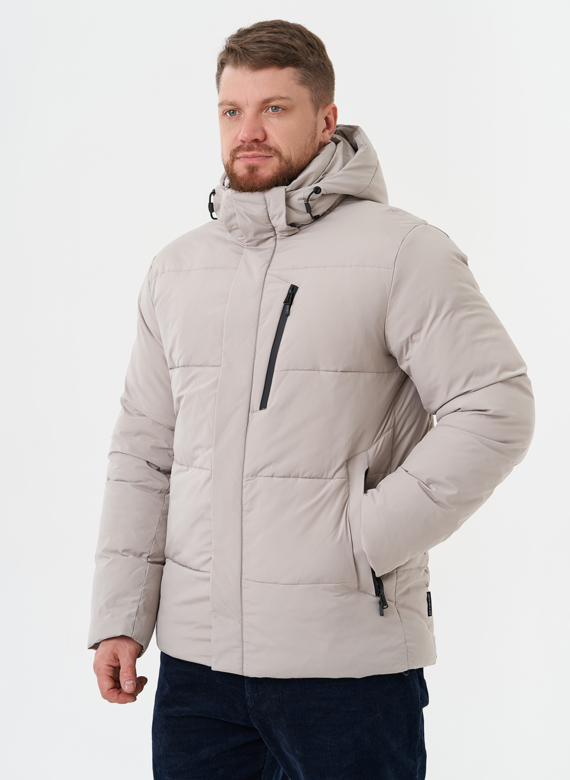 Зимний пуховик с капюшоном