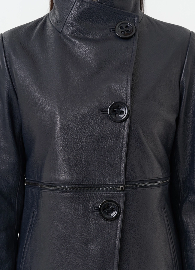 Плащ трансформер из натуральной кожи модель № 22453 универмаг малина