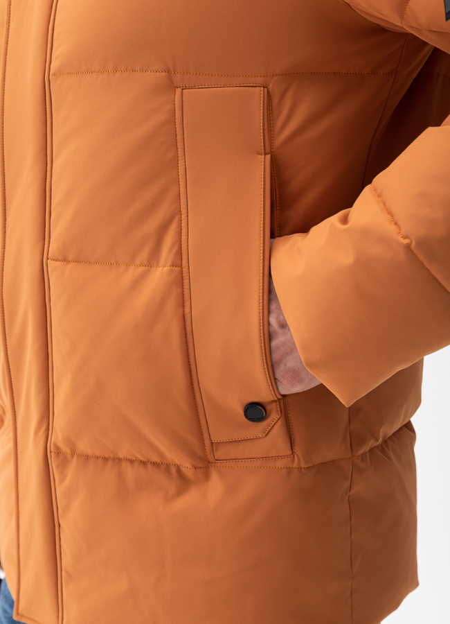 Мужской пуховик с капюшоном  модель № 27994 универмаг малина