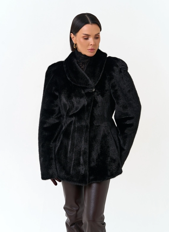 Женская шуба из эко меха фото