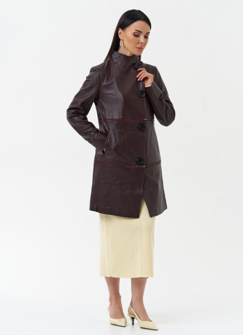 Плащ трансформер из натуральной кожи