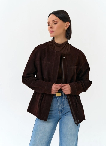 Жакет из натуральной замши фото