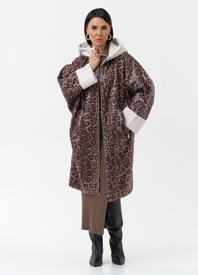 Женская дубленка из эко замши с поясом модель № 30203 универмаг малина