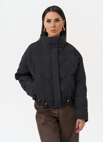 Короткая куртка с воротником стойкой