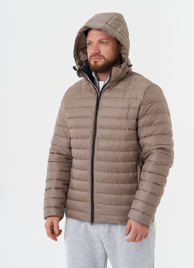 Стеганая куртка с капюшоном модель № 28020 универмаг малина