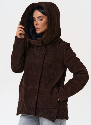 Куртка с капюшоном из натуральной замши Куртка с капюшоном из натуральной замши