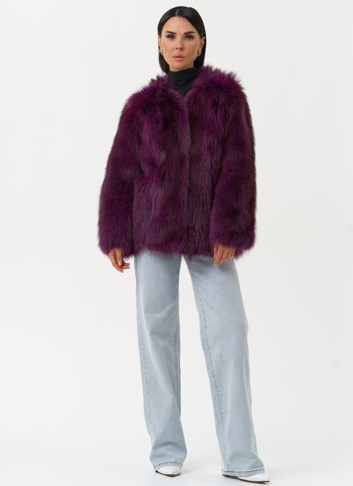 Женская куртка из меха канадского енота